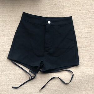 Black Women's High-Waisted Shorts